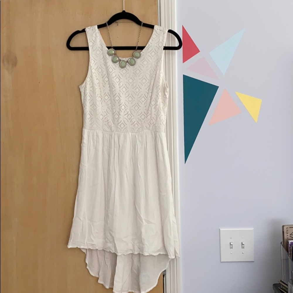 White high low dress